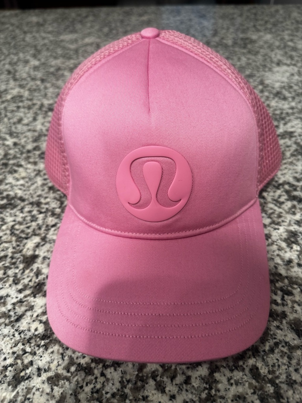 lululemon athletica Pink Mesh Back Logo Cap